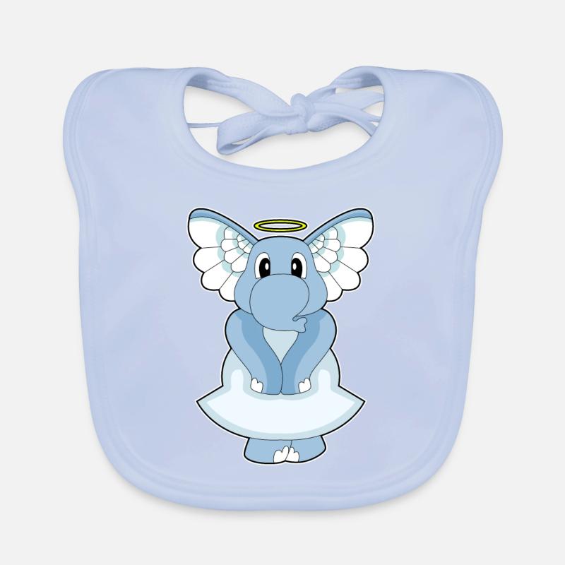Elefant Engel Engelsflügel Baby Bio-Lätzchen