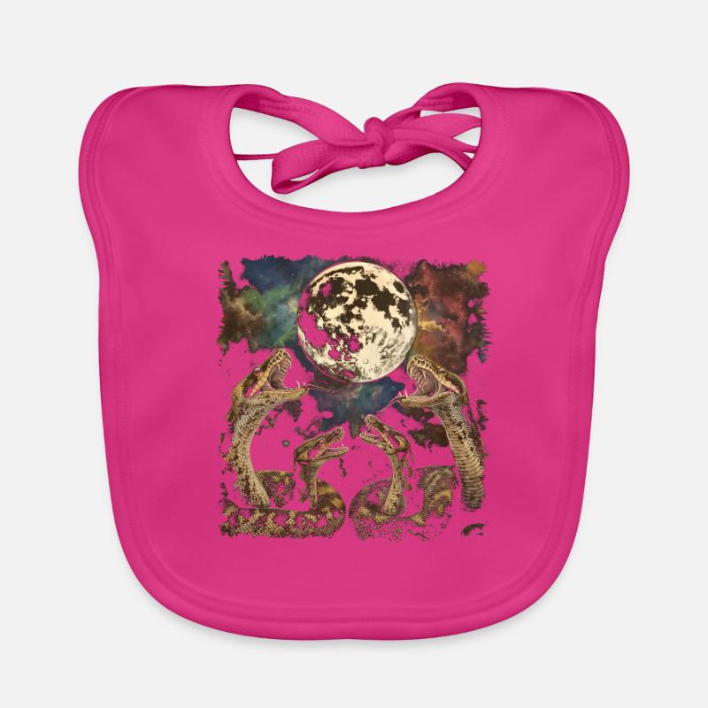 python royal serpent lune hurlante Bavoir bio Bébé