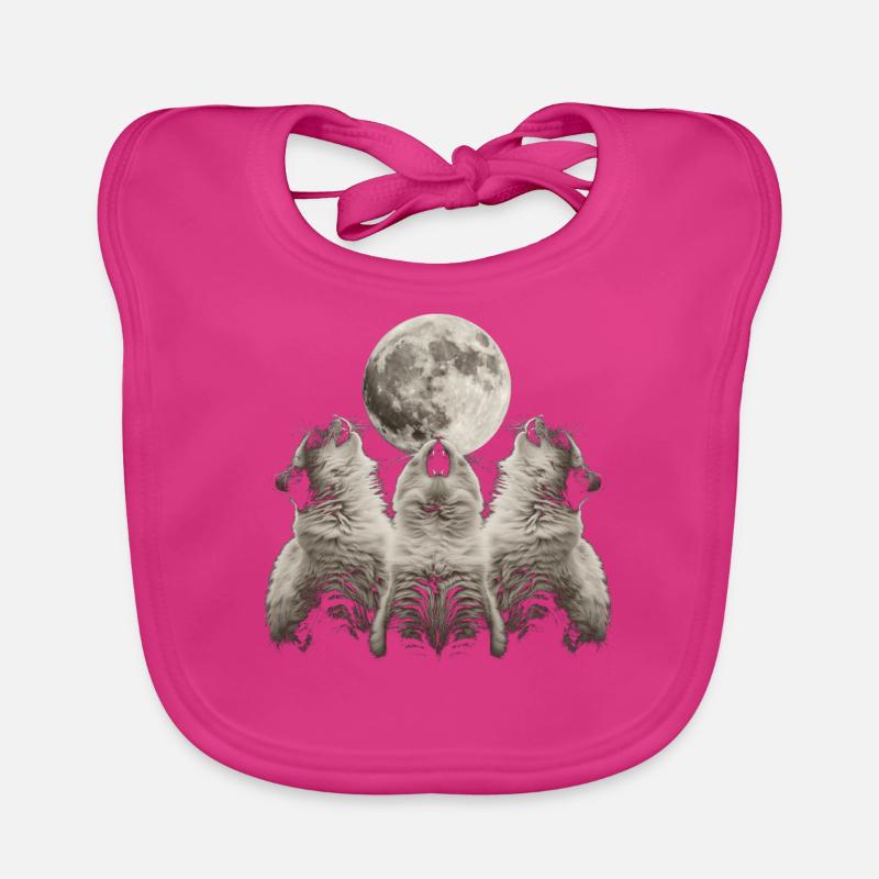 Himalayan Cat Howling Moon Organic Baby Bibs