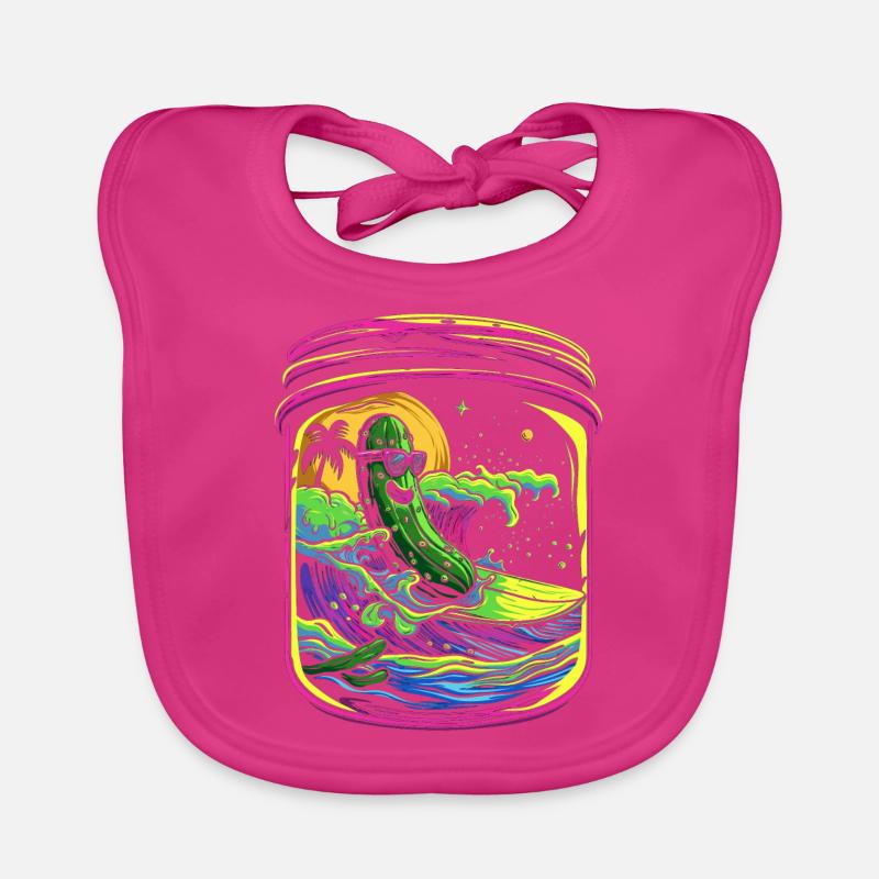 concombre concombre aneth plage surf lunettes de soleil pop art Bavoir bio Bébé