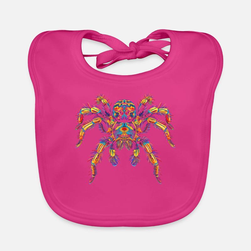 Tarantula Spider Popart Organic Baby Bibs