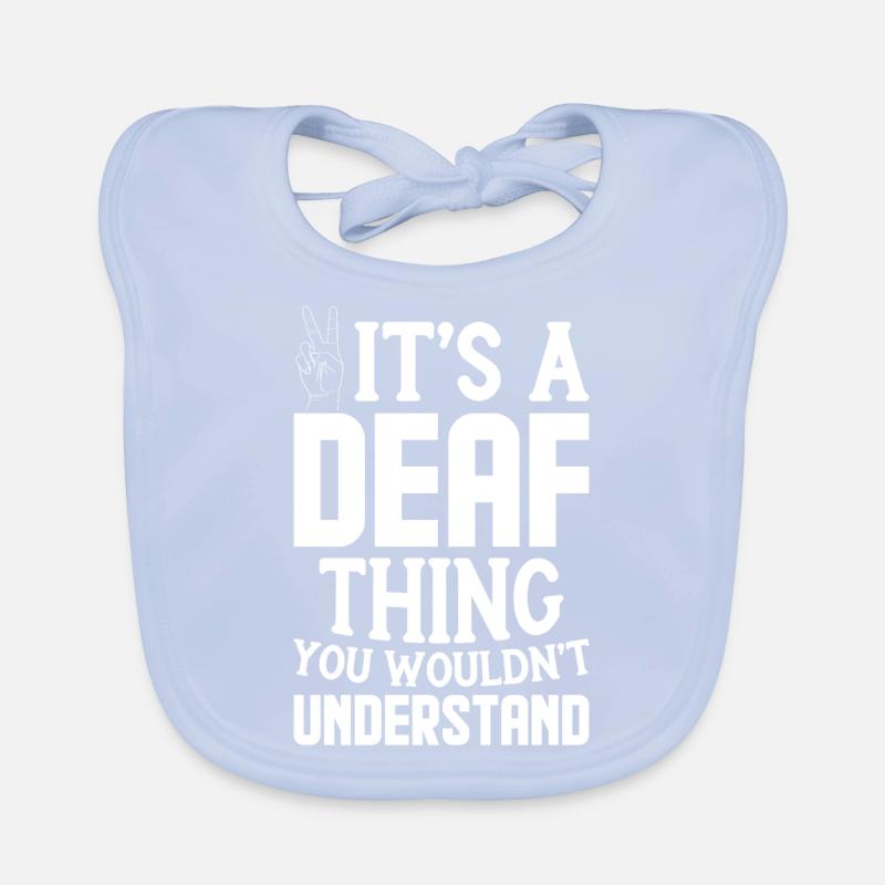 Deaf Pride ASL Sign Language Organic Baby Bibs