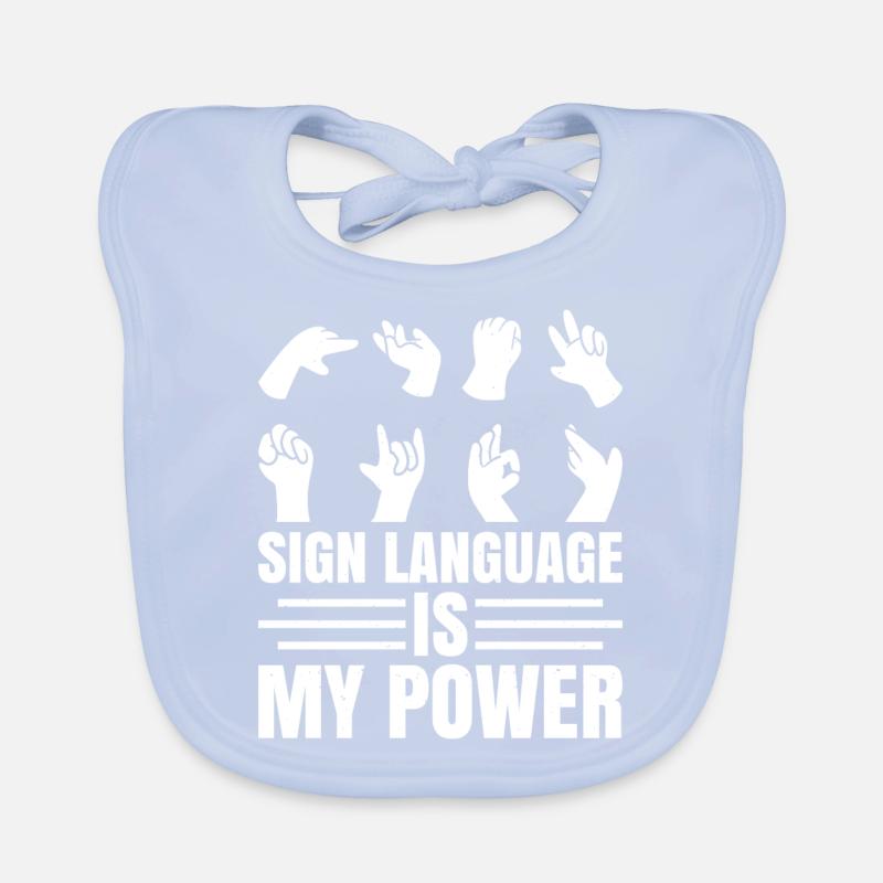 Deaf Pride ASL Sign Language Organic Baby Bibs