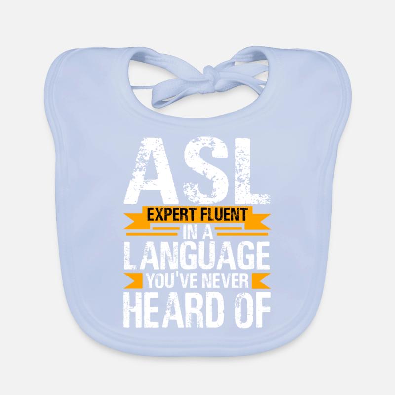 Deaf Pride ASL Sign Language Organic Baby Bibs
