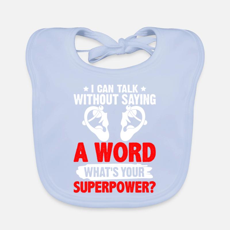 Deaf Pride ASL Sign Language Organic Baby Bibs
