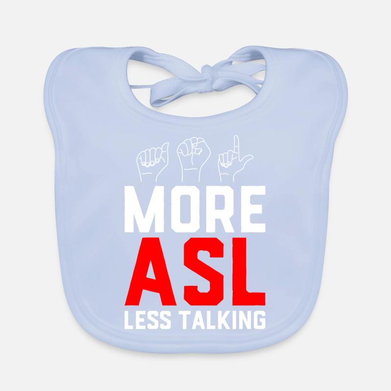 Deaf Pride Awareness Sign Language Organic Baby Bibs