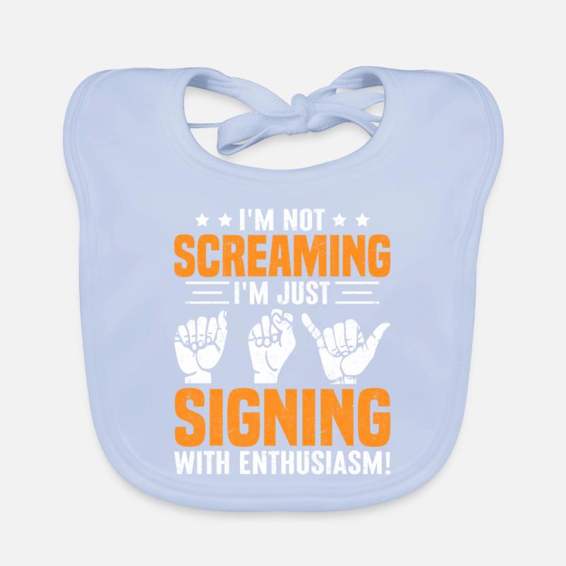 Deaf Pride ASL Organic Baby Bibs