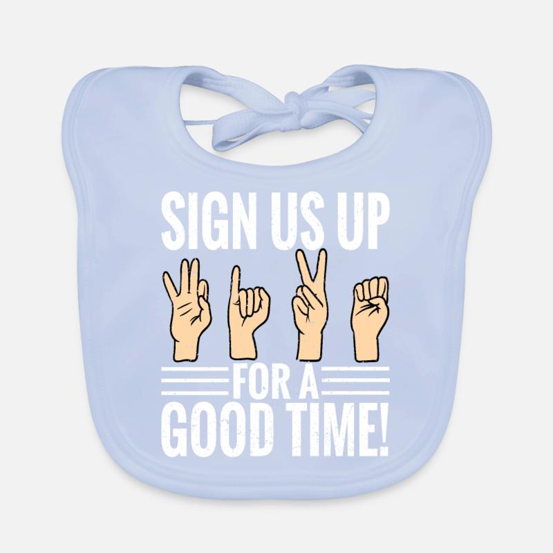Deaf Pride ASL Sign Language Organic Baby Bibs