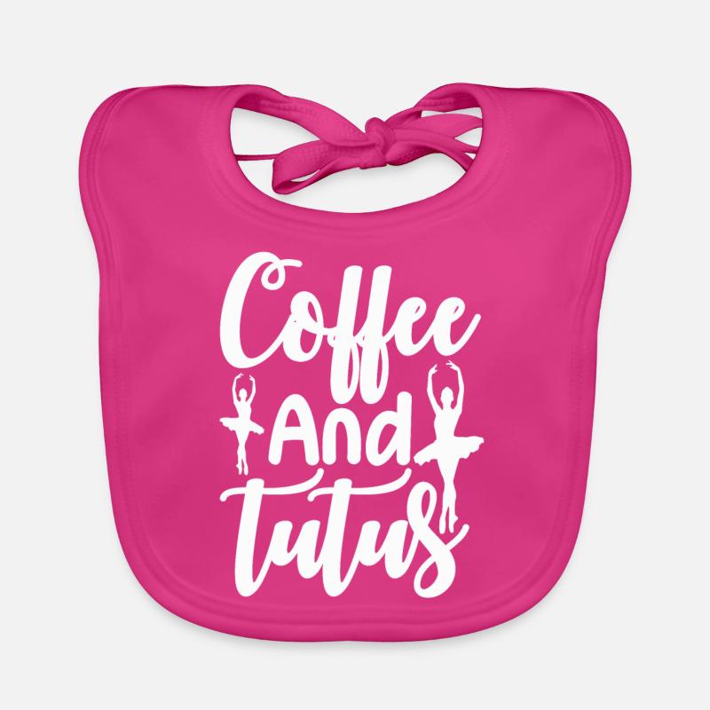 Ballet Dance Dancer Coffee and Tutus Organic Baby Bibs