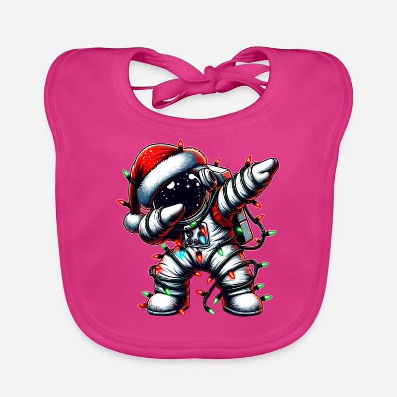 Dabbing astronaute Noël mignon Noël Bavoir bio Bébé