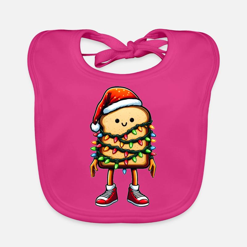 Cute Loaf Bread Baking Bread Baker Christmas Mu Organic Baby Bibs