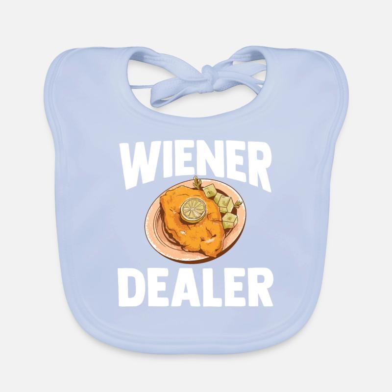 Schnitzel Wiener Schweineschnitzel Geschenk Baby Bio-Lätzchen