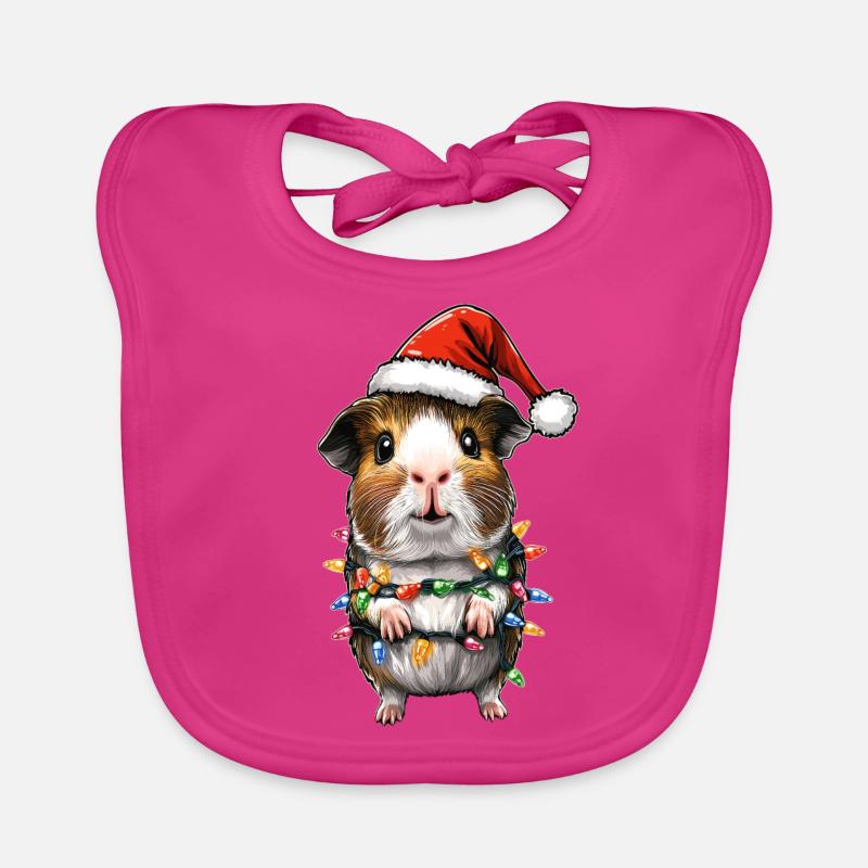 Cochon d’Inde mignon Père Noël Bavoir bio Bébé