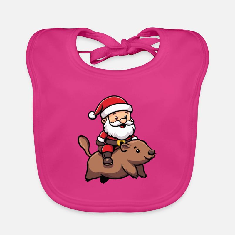 Castor Père Noël Bavoir bio Bébé
