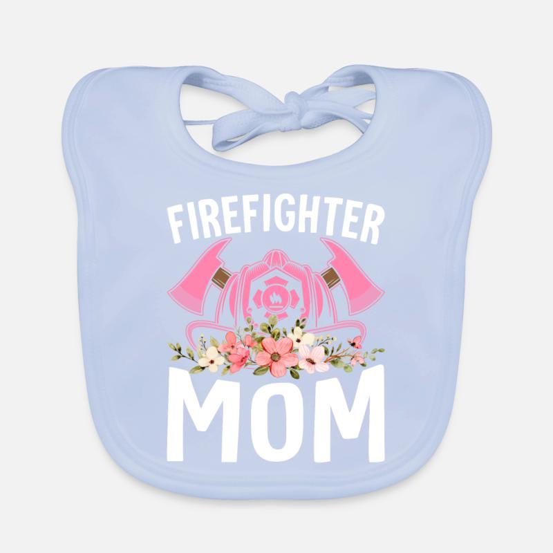 Feuerwehrmann Mama Brandbekämpfung Baby Bio-Lätzchen