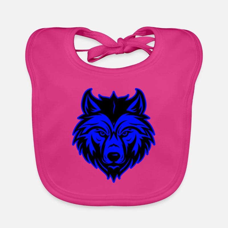 Wolf Tier Porträt Baby Bio-Lätzchen