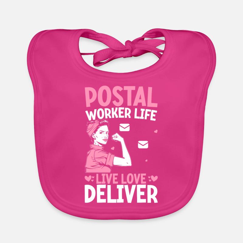 Postal workers deliver postal workers Organic Baby Bibs