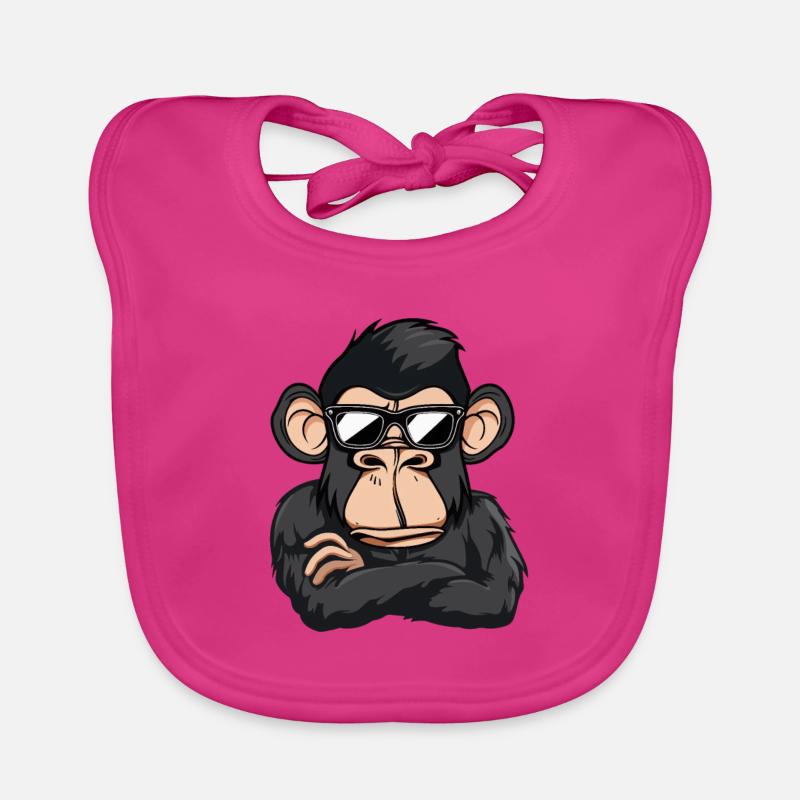 Affe Tier Baby Bio-Lätzchen