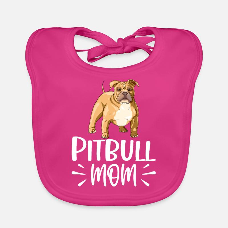 Pitbull Mama Pitbull Mama Hund Baby Bio-Lätzchen