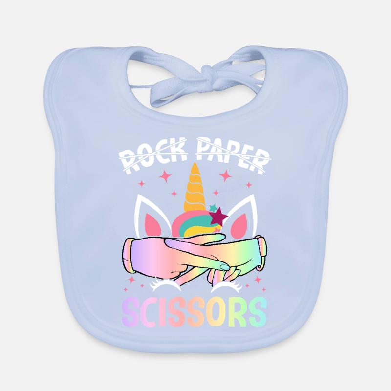 Drôle Lesbienne Pride LGBTQ Rock Papier Ciseaux Bavoir bio Bébé
