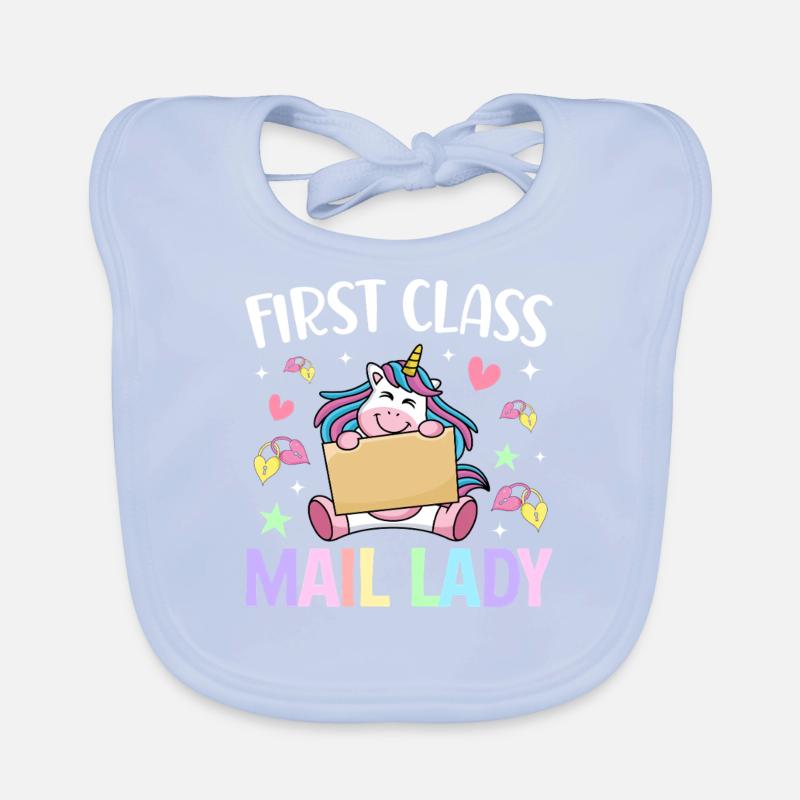 First Class Mail Lady Weiblicher Postbote Arbeiter Baby Bio-Lätzchen