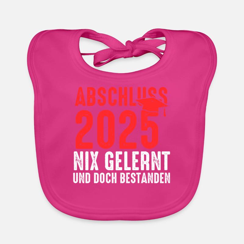 Abschluss 2025 Prüfung Absolventen Geschenk Baby Bio-Lätzchen