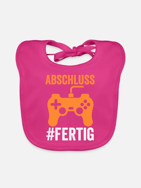 Abschluss Prüfung Absolventen Geschenk - Baby Bio-Lätzchen - Fuchsia