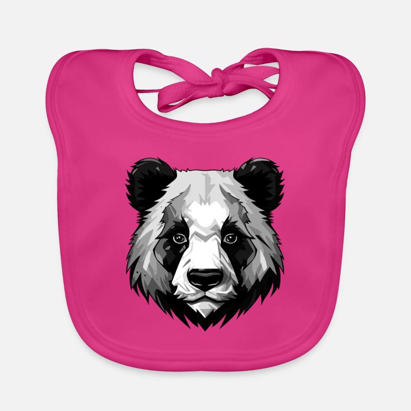 Panda Kopf Baby Bio-Lätzchen