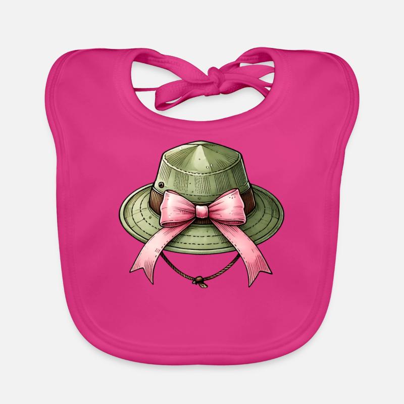 Coquette Bow Zookeeping Zookeeper Hat Pink Organic Baby Bibs