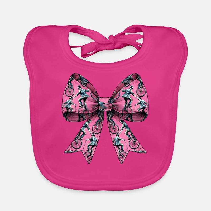 Coquette Bow Einrad Einradfahrendes Mädchen Baby Bio-Lätzchen