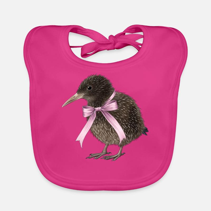 Coquette Bogen Kiwi Vogel Mama Muttertag rosa Baby Bio-Lätzchen