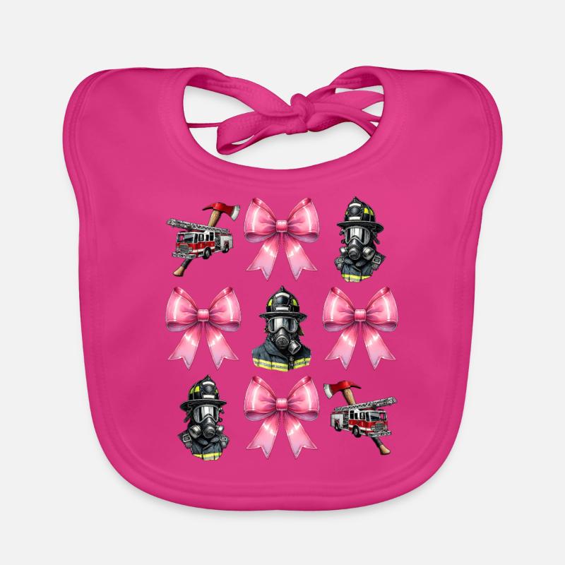 Coquette Bow Pompier Pompier Bavoir bio Bébé