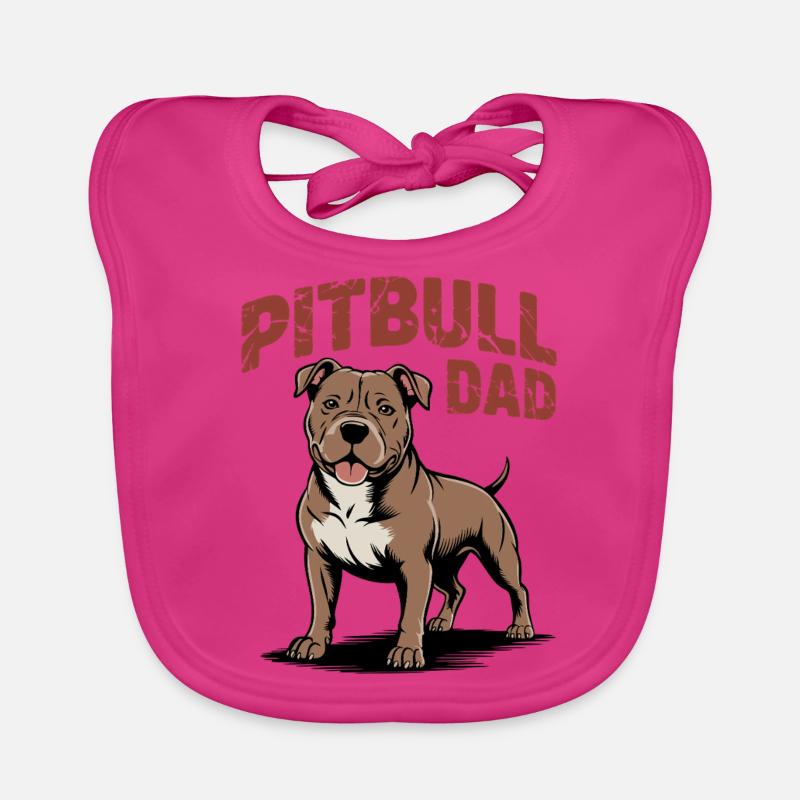 Pitbull Papa Hundebesitzer Vatertag Baby Bio-Lätzchen