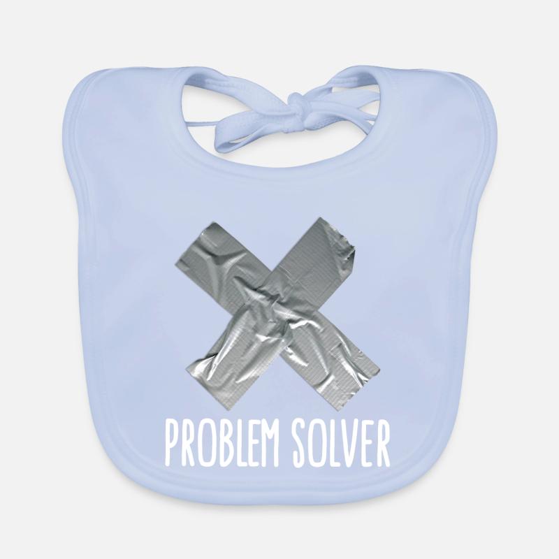 Problem solver lustig Klebeband Mann Vater Baby Bio-Lätzchen