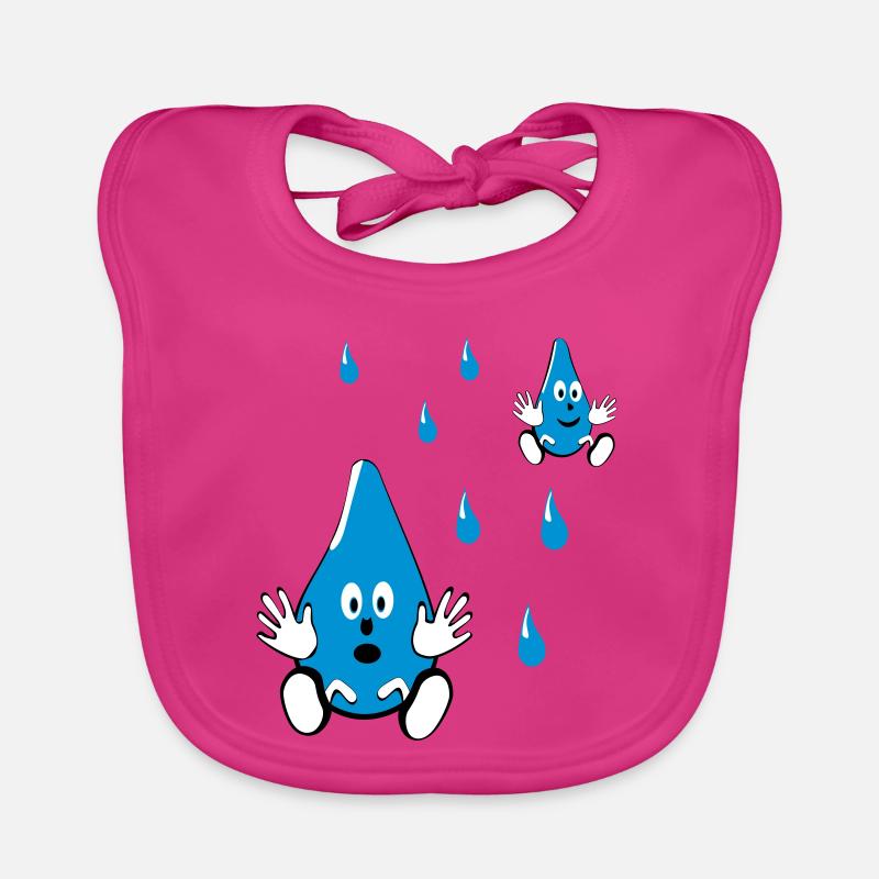 Kleine Wassertropfen Freunde Baby Bio-Lätzchen
