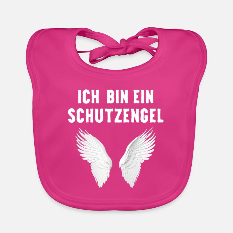 Ich bin ein Schutzengel mit Flügeln ein Engel Baby Bio-Lätzchen