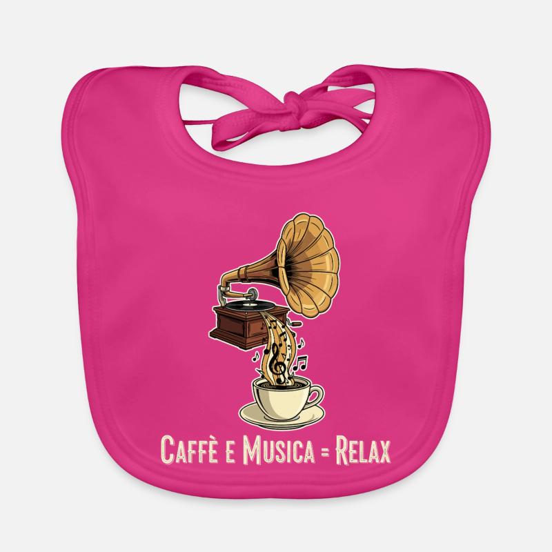 Caffè e Musica = Relax Organic Baby Bibs