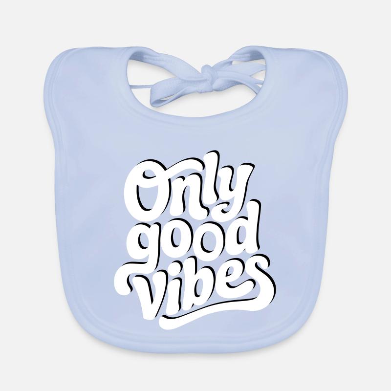 Conception de lettrage à la main Positive Vibes Bavoir bio Bébé