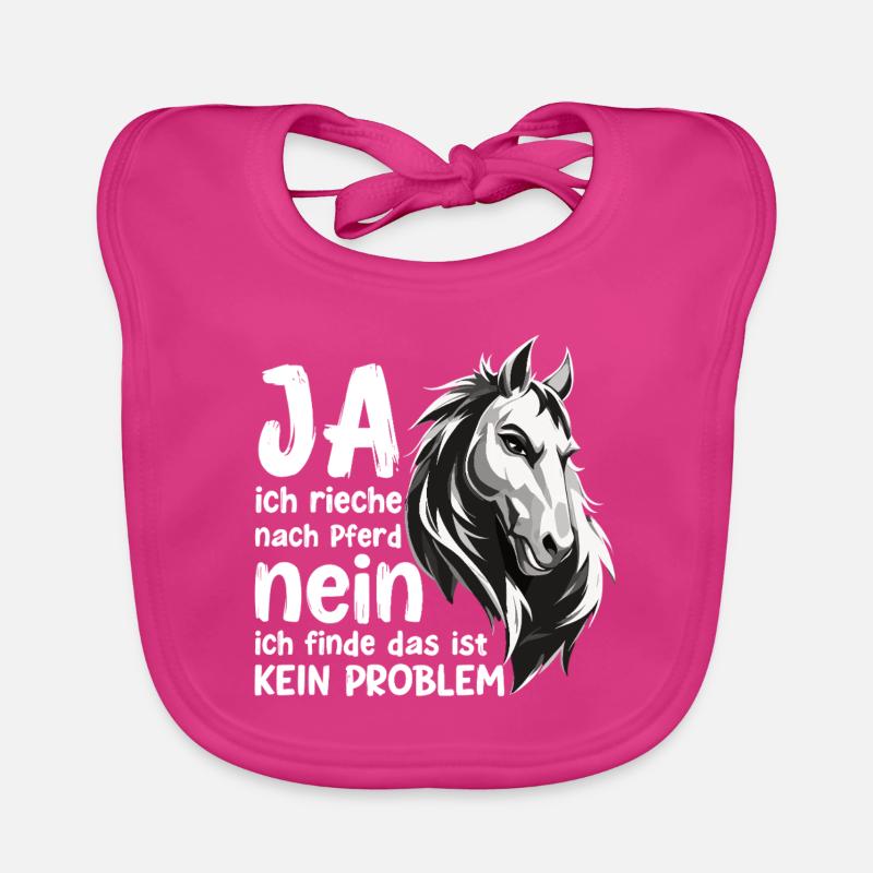 Cheval Dire avec Tête de Cheval Déclaration Hobby Bavoir bio Bébé