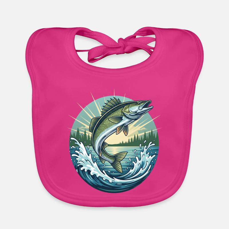 Springender Zander Baby Bio-Lätzchen
