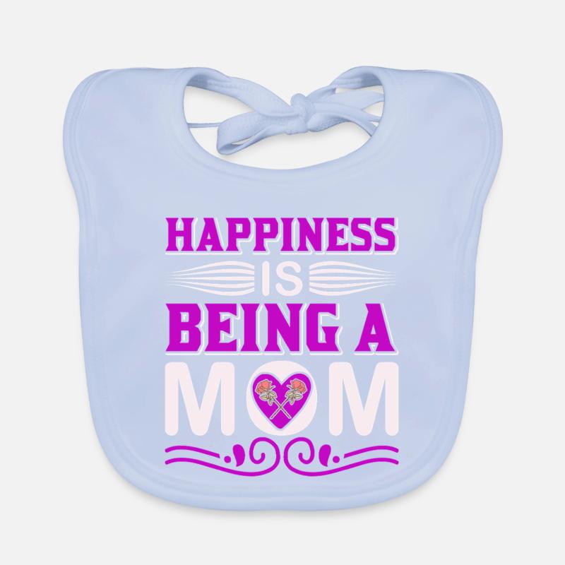 Glück ist, eine Mutter zu sein Mutterschaftsshirt Baby Bio-Lätzchen