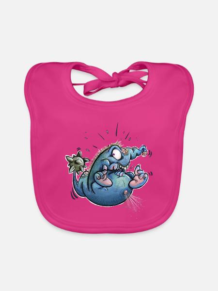Konfetti Monster - Baby Bio-Lätzchen - Fuchsia