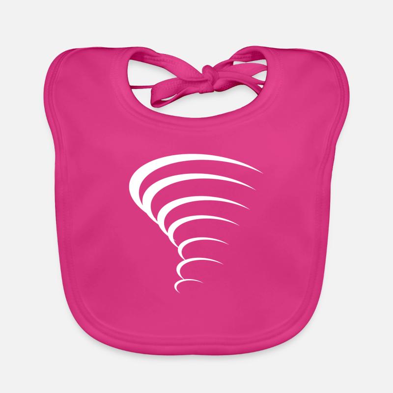 Cyclone tornade - Bavoir bio Bébé - fuchsia