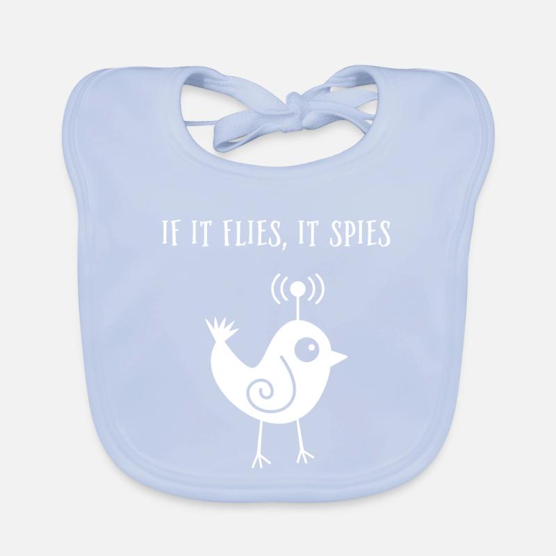 When it flies, it spies Organic Baby Bibs