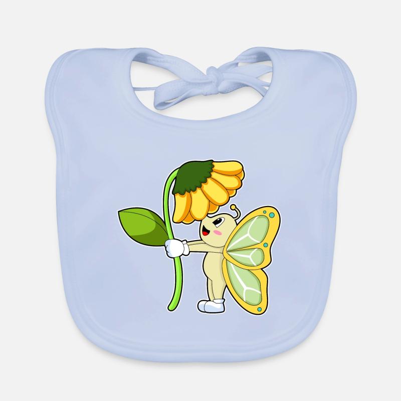 Fleur de papillon Bavoir bio Bébé