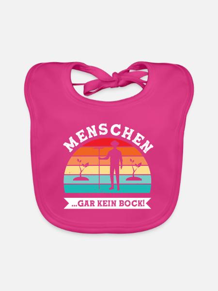 Gartenarbeit Garten Gartenbau Geschenk - Baby Bio-Lätzchen - Fuchsia