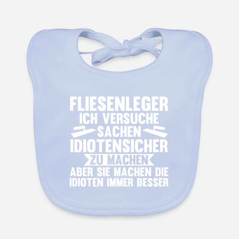 Fliesenleger Beruf Bodenleger Geschenk Baby Bio-Lätzchen