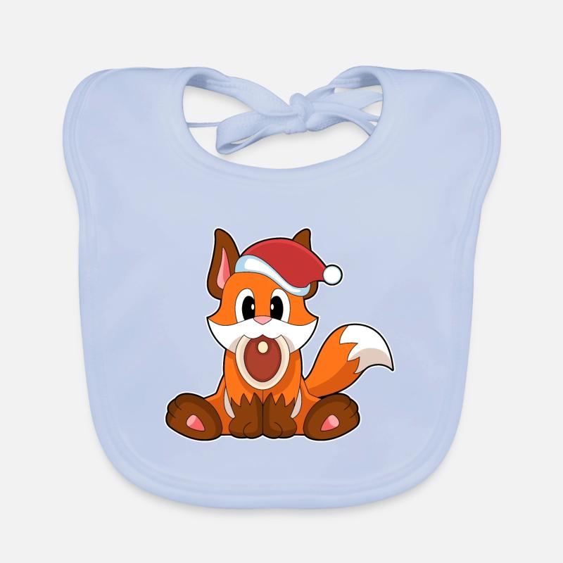 Fuchs Weihnachten Fleisch Baby Bio-Lätzchen