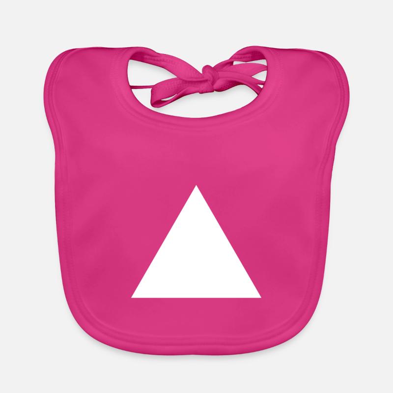 Triangle Triangle White Organic Baby Bibs