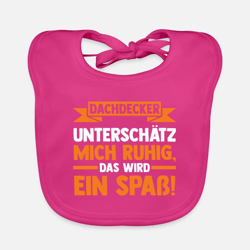Dachdecker Beruf Dachdecken Geschenk Baby Bio-Lätzchen